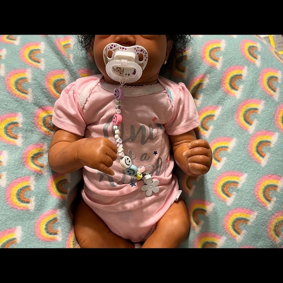 Customized Reborn baby doll PACIFIER HOLDER - Picture 2 of 3